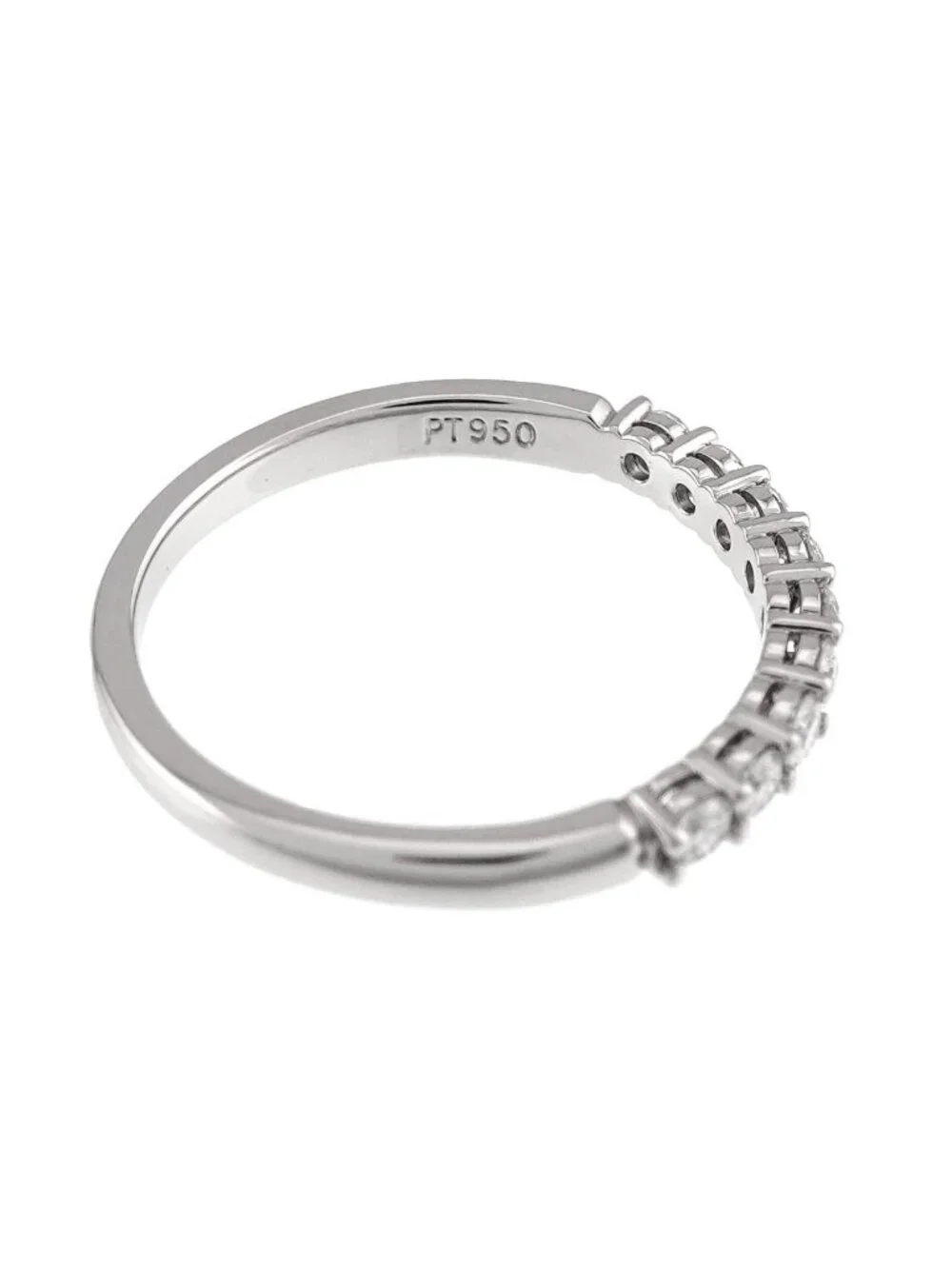 Tiffany & Co Forever Half Diamond Ring Pt Embrace